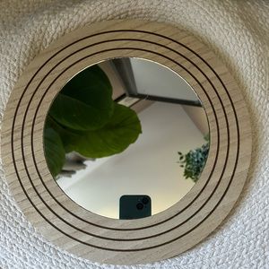Circle Wooden Mirror